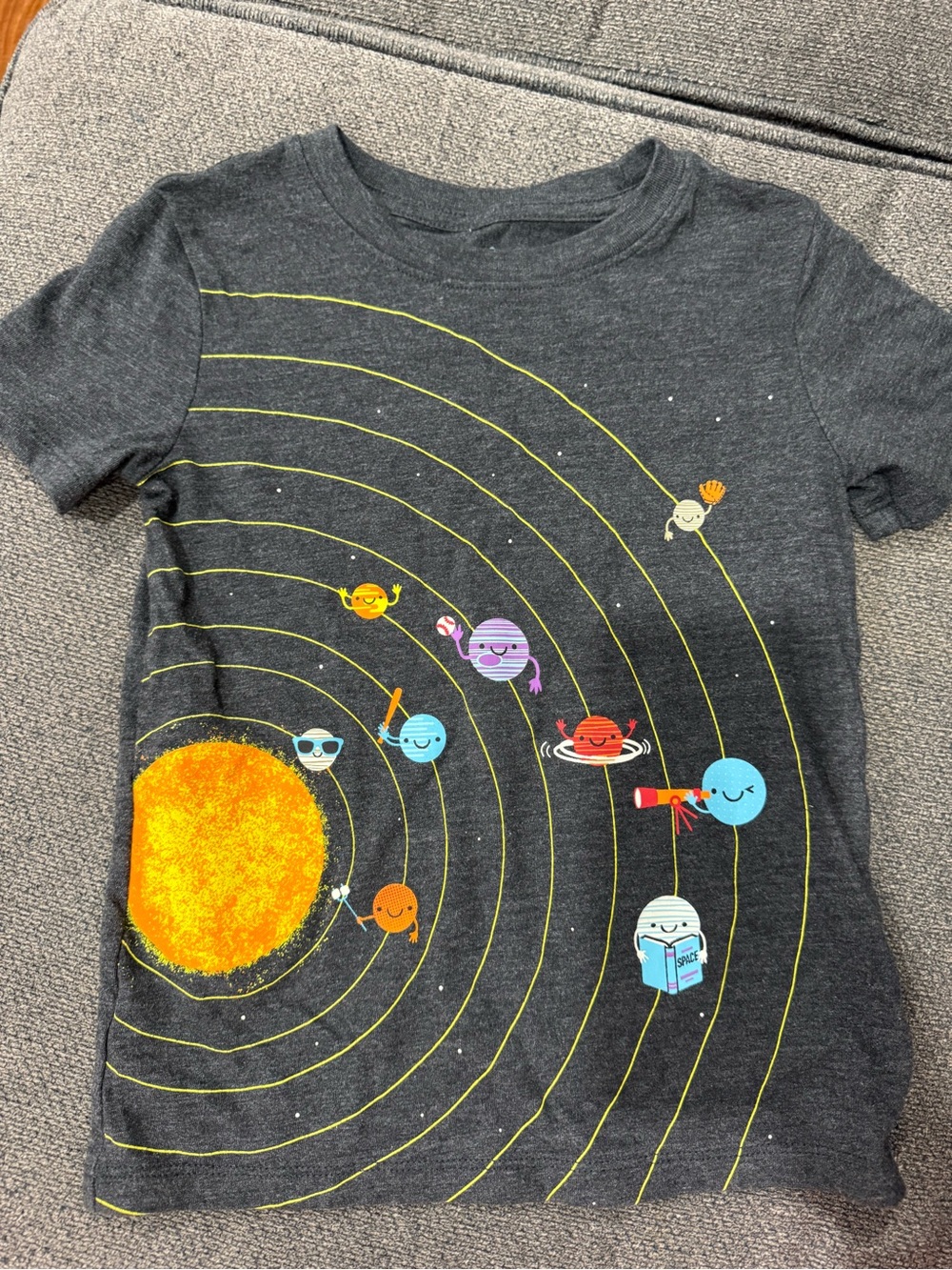 Cat & Jack Charcoal Solar System Graphic Tee with Bright Planets